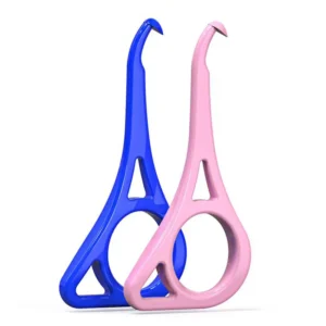 This image shows a set of ergonomic, food-grade plastic removal tools for safely removing clear aligners or invisible braces without damaging gums.
