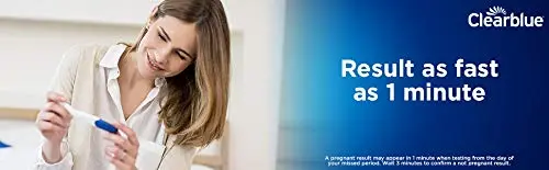 A Clearblue Rapid Detection Pregnancy Test that provides results as fast as 1 minute and is over 99% accurate from the day of your expected period.