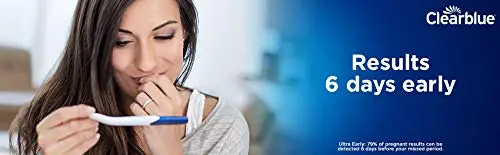 A Clearblue Ultra Early pregnancy test, which can deliver results up to 6 days sooner than your missed period with over 99% accuracy from the day of expected period.