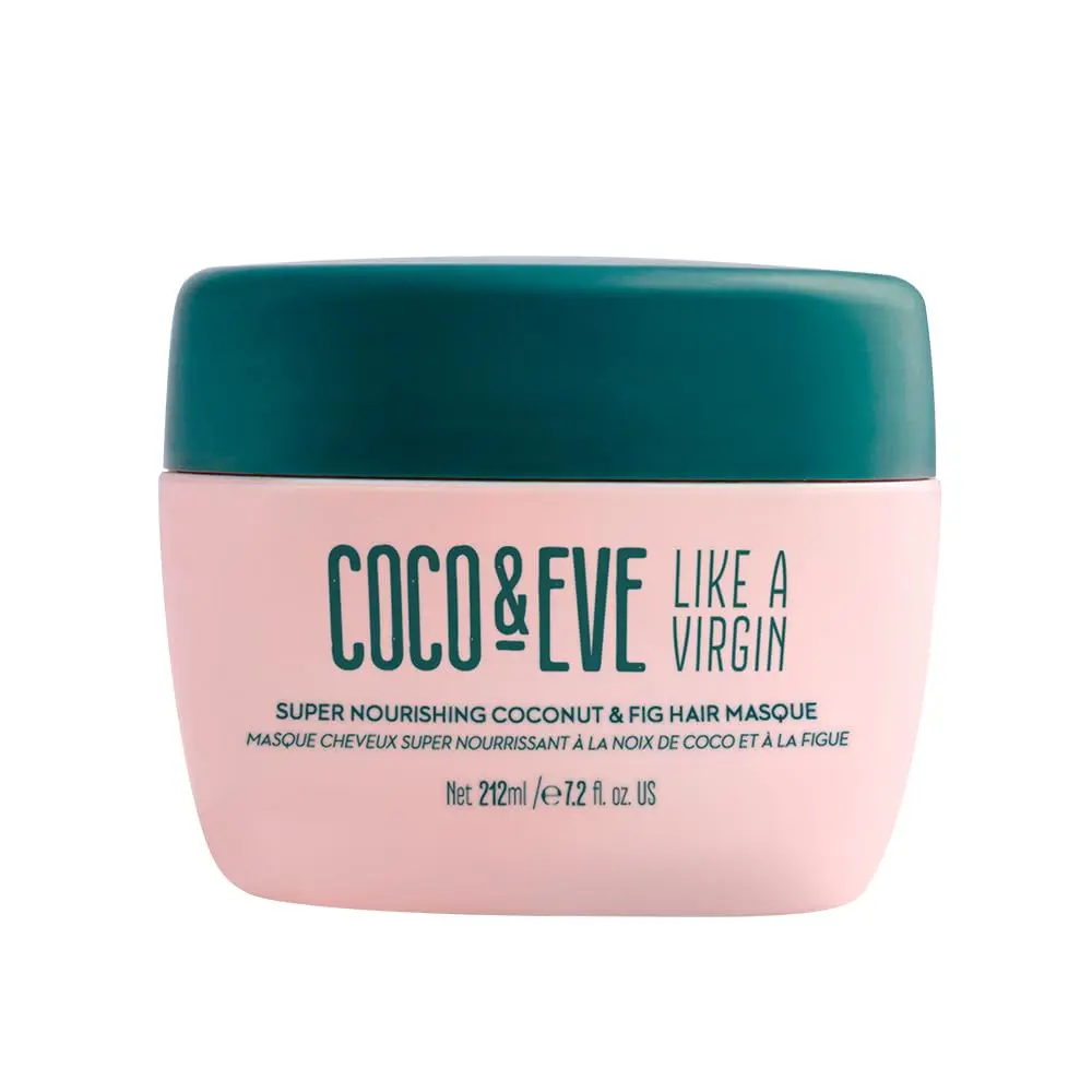Coco & Eve hair mask transforms dry, damaged hair into shiny, smooth hair with hydrating coconut and fig in just 10 minutes, repairing damage from styling and heat.