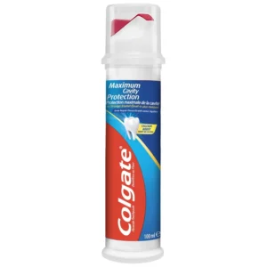 Colgate Maximum Cavity Protection toothpaste strengthens teeth, freshens breath, and repairs weak spots in enamel with 4x more strengthening power.