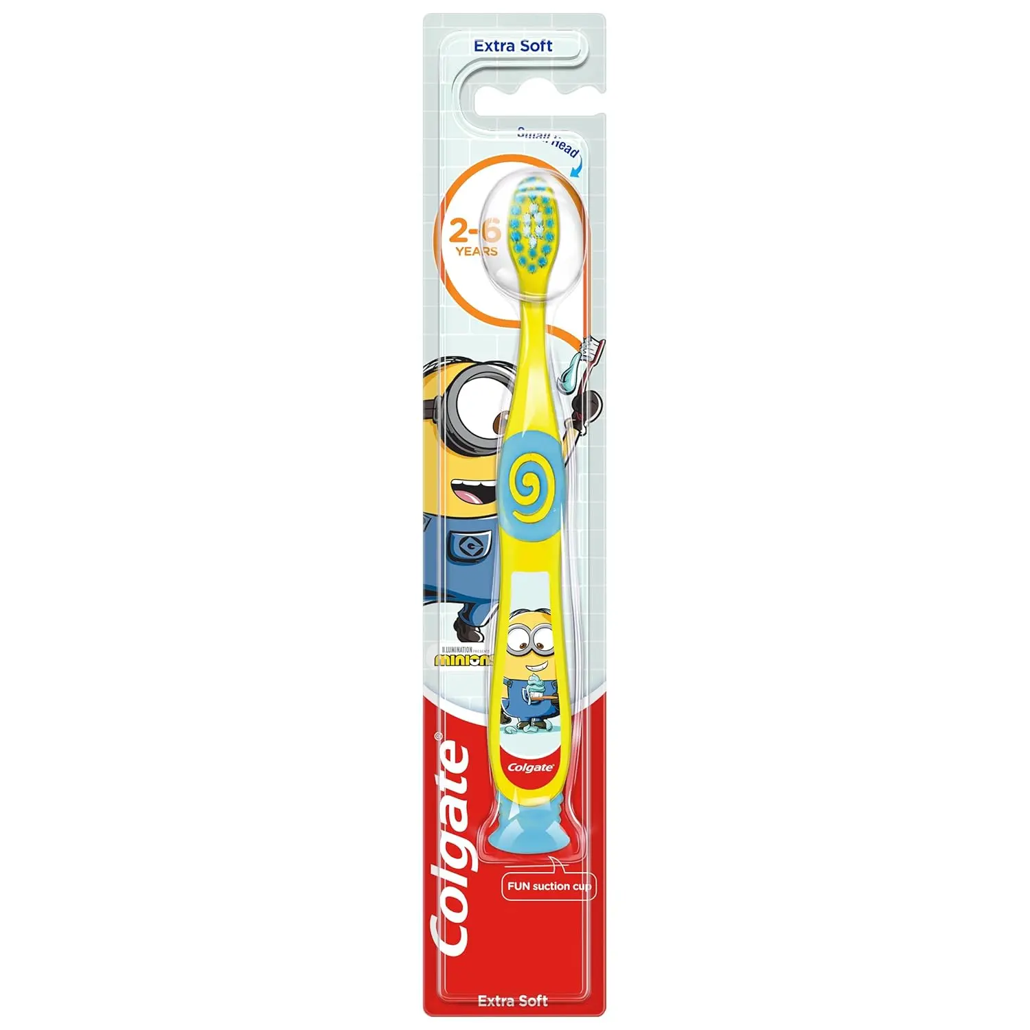 The Colgate Kids Toothbrush for ages 3-5 features super soft bristles, a small head, a comfortable handle, and inner white bristles as a toothpaste guide for gentle and effective cleaning.