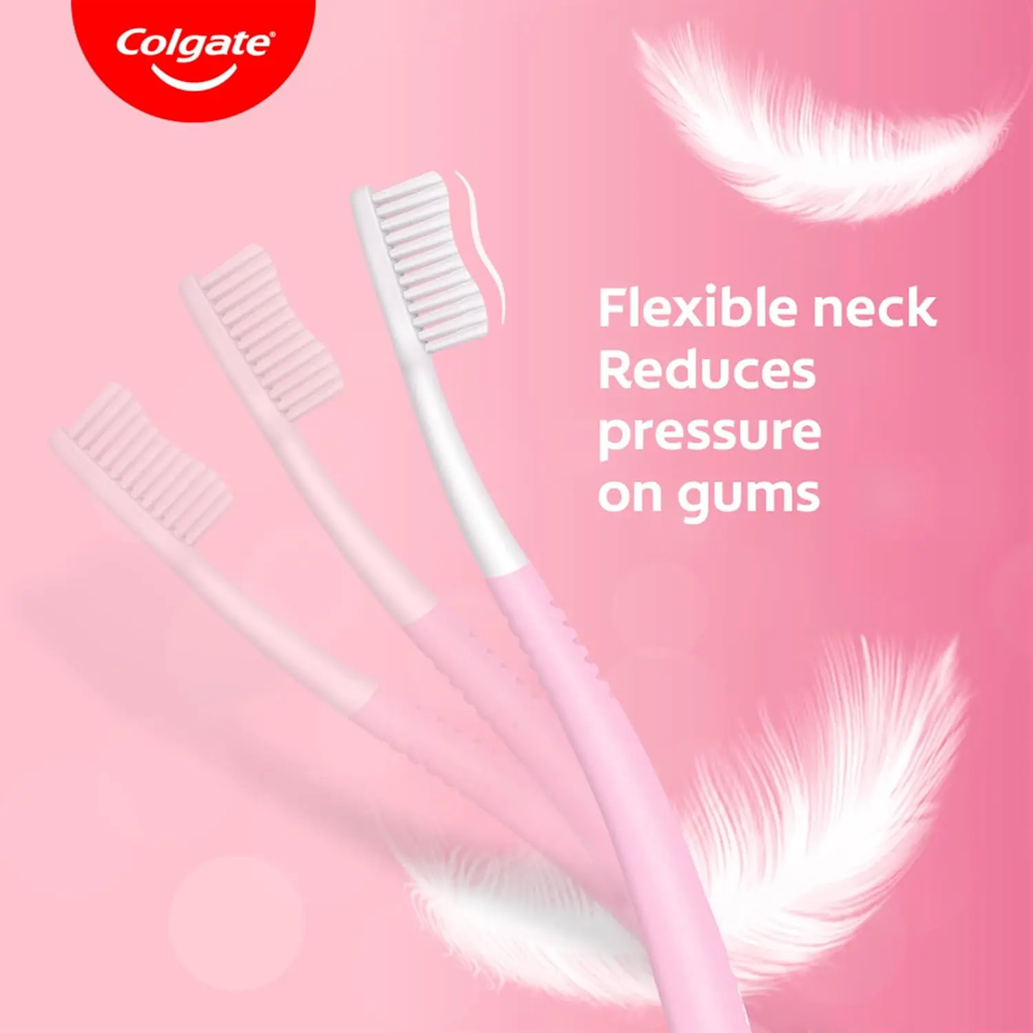 This image shows a pack of four Colgate Sensitive toothbrushes with ultra-soft bristles, designed for gentle and effective cleaning of sensitive teeth and gums.