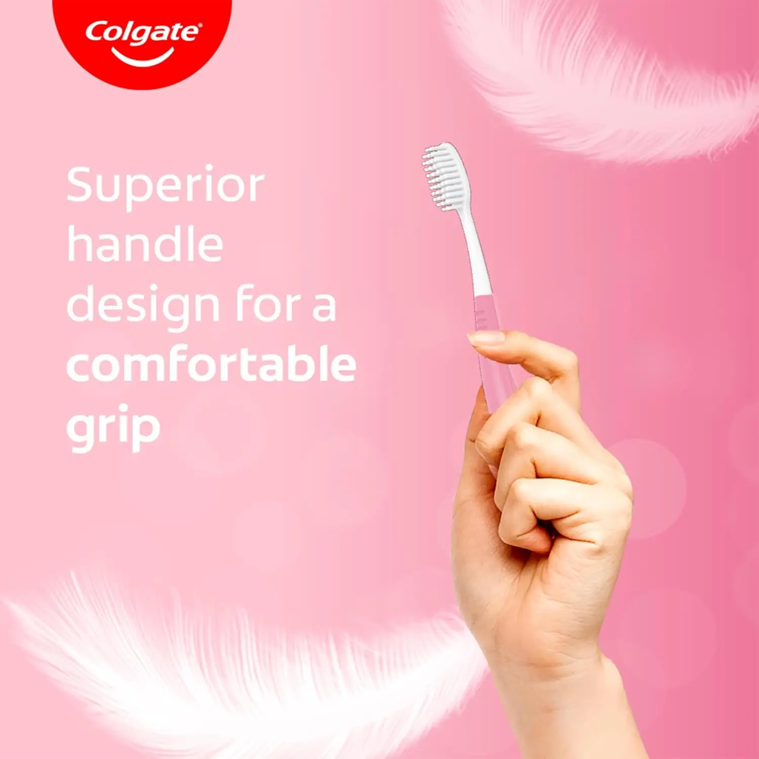This image shows a pack of four Colgate Sensitive toothbrushes with ultra-soft bristles, designed for gentle and effective cleaning of sensitive teeth and gums.