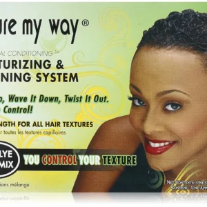 Color Clu Texture My Way texturizing kit softens hair while nourishing it with high-quality active ingredients and preventing damage.