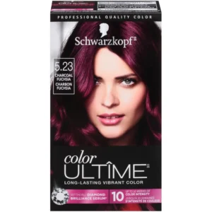 Schwarzkopf Color Ultime hair dye in Charcoal Fuchsia provides vibrant, fade-resistant color and show-stopping shine for up to 10 weeks.