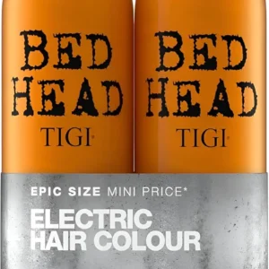 TIGI Bed Head Colour Goddess shampoo and conditioner set offers professional coloured hair treatment with keratin and almond oil for vibrant, silky smooth hair.