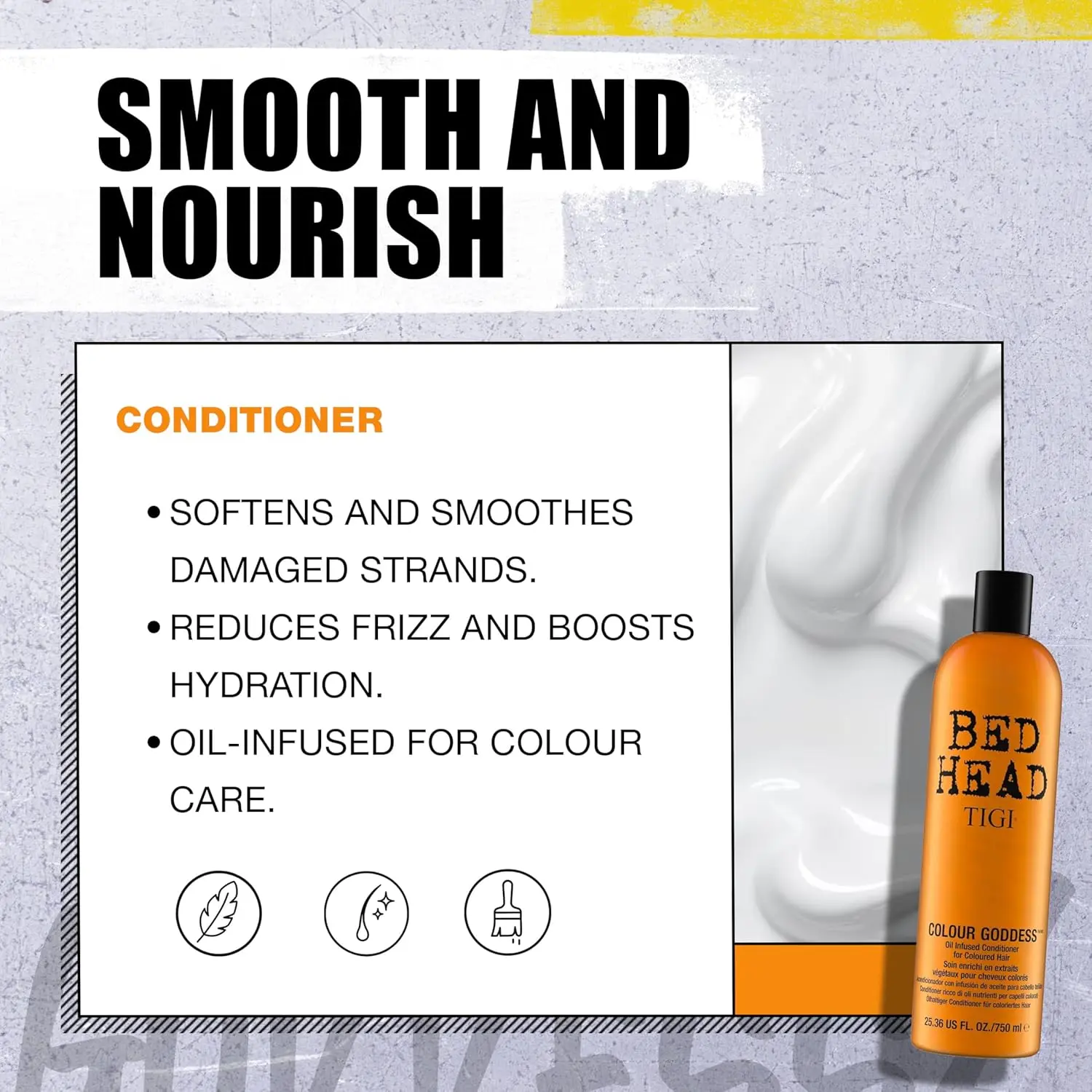TIGI Bed Head Colour Goddess shampoo and conditioner set offers professional coloured hair treatment with keratin and almond oil for vibrant, silky smooth hair.