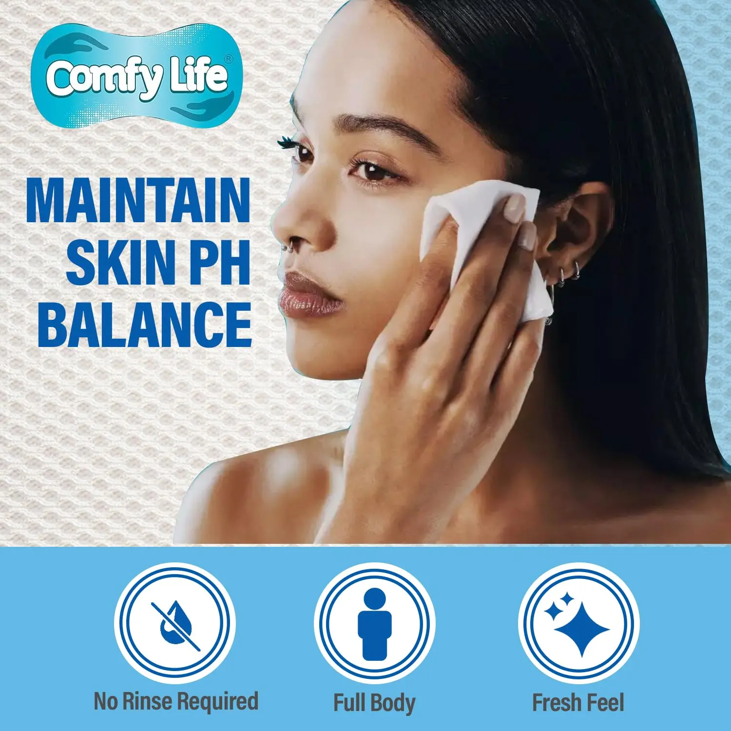 Comfy Life adult cleansing wipes provide a gentle and effective rinse-free clean, perfect for bed baths, incontinence care, and sensitive skin.