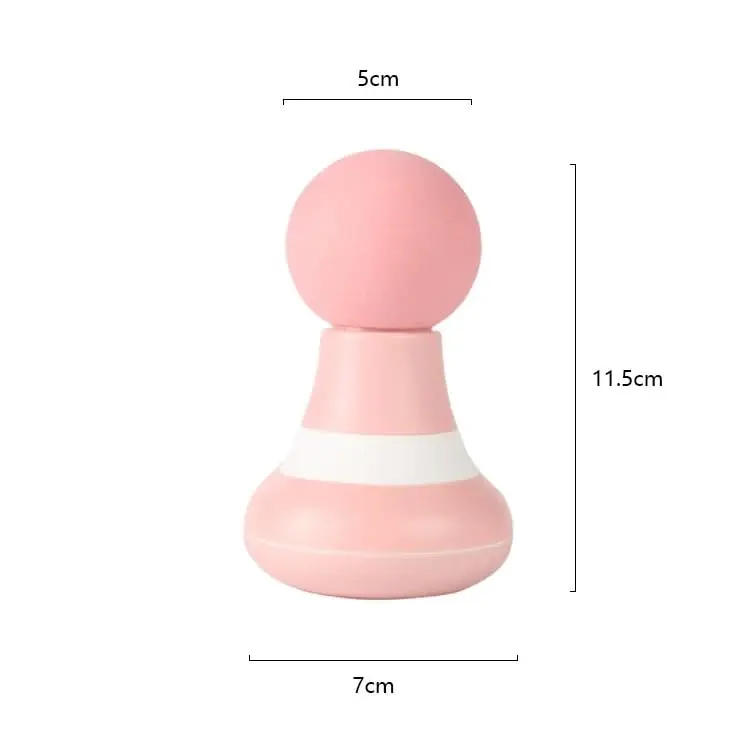 Pink compact handheld electric massage stick with six vibration modes for relieving muscle tension in the neck, shoulder, and back.