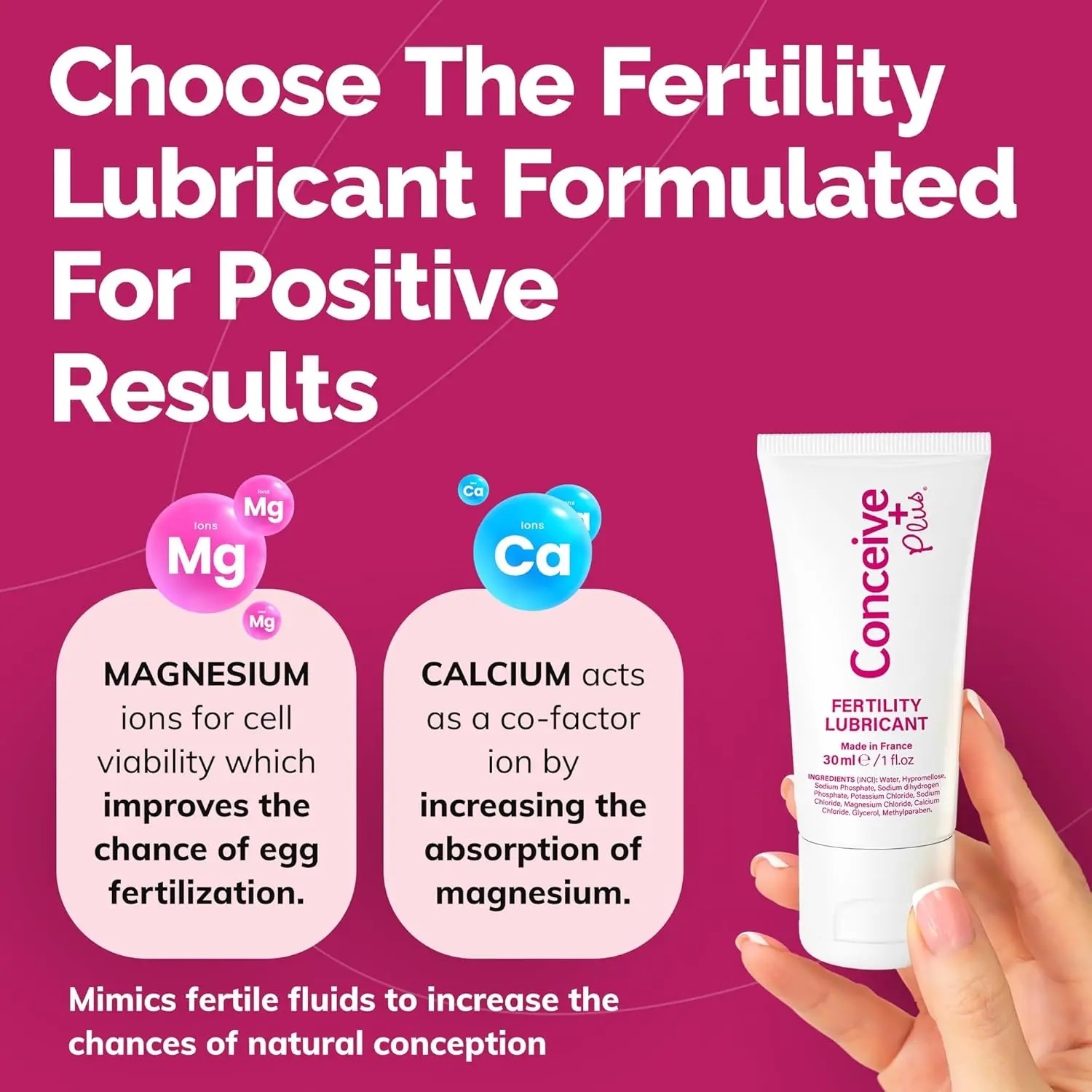 Conceive Plus Fertility Lubricant supports l health and increases the chances of conception with a pH-balanced formula ideal for couples trying to conceive.