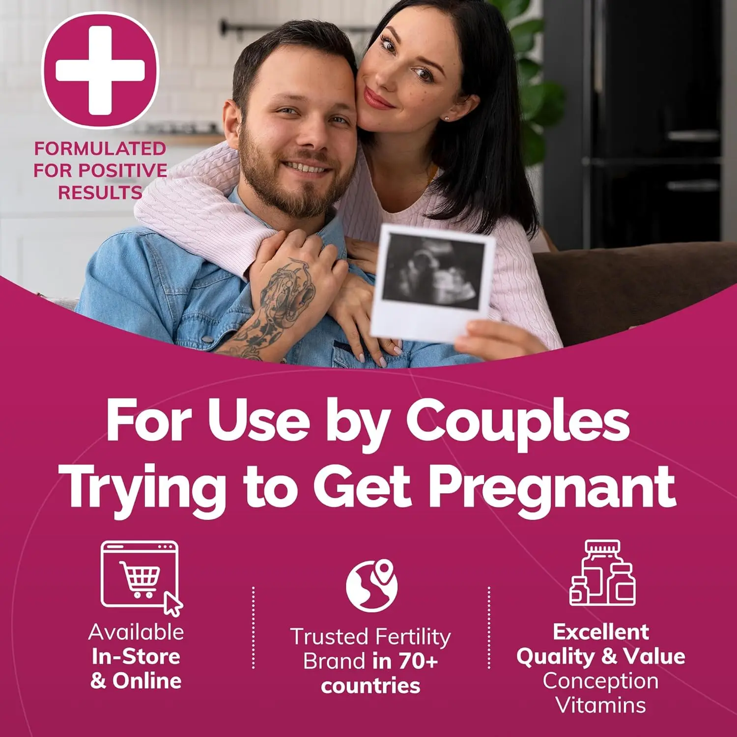 Conceive Plus Fertility Lubricant supports l health and increases the chances of conception with a pH-balanced formula ideal for couples trying to conceive.