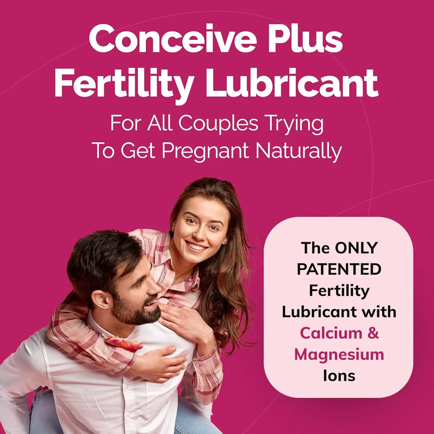Pre-filled applicators of Conceive Plus fertility lubricant, containing calcium and magnesium, designed to support conception and enhance fertility for couples trying to get pregnant.