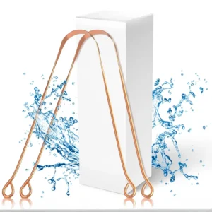 This copper tongue cleaner helps remove bacteria and toxins, promoting fresh breath and improved oral hygiene for both kids and adults.
