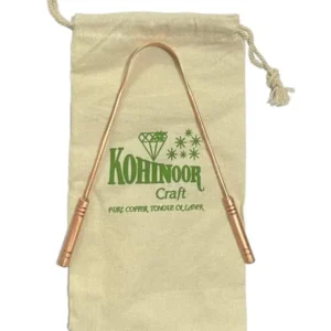 This antimicrobial copper tongue cleaner with a handgrip design helps remove bacteria and reduce bad breath, promoting better oral hygiene.