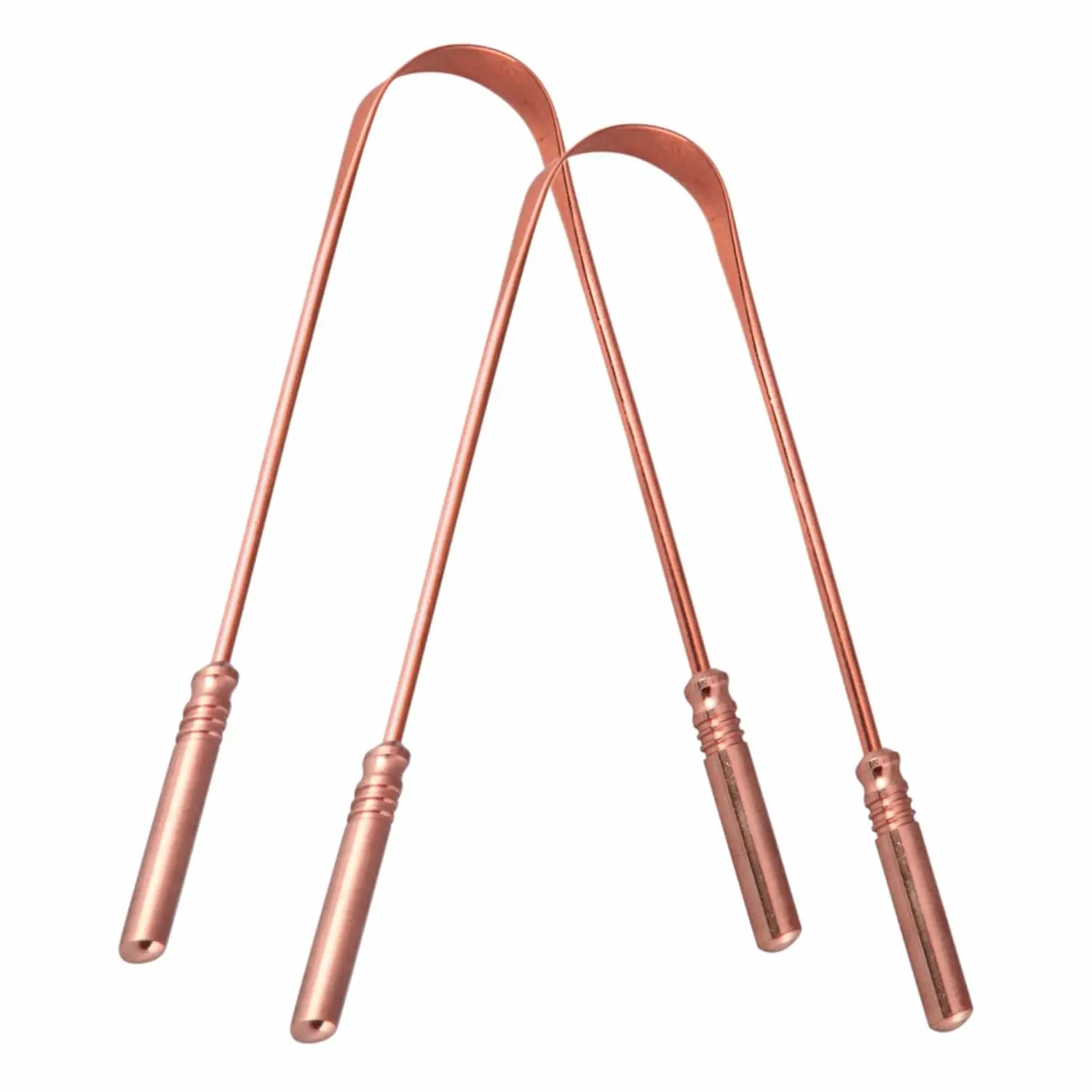 This copper tongue scraper removes bacteria and toxins, improving taste and digestive health for adults and kids.