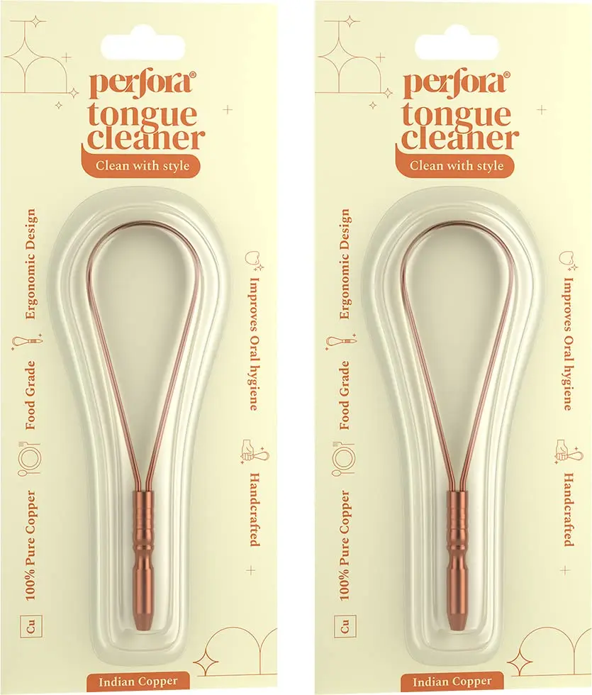 This copper tongue scraper effectively removes bacteria and improves oral hygiene, leading to fresher breath and enhanced taste.