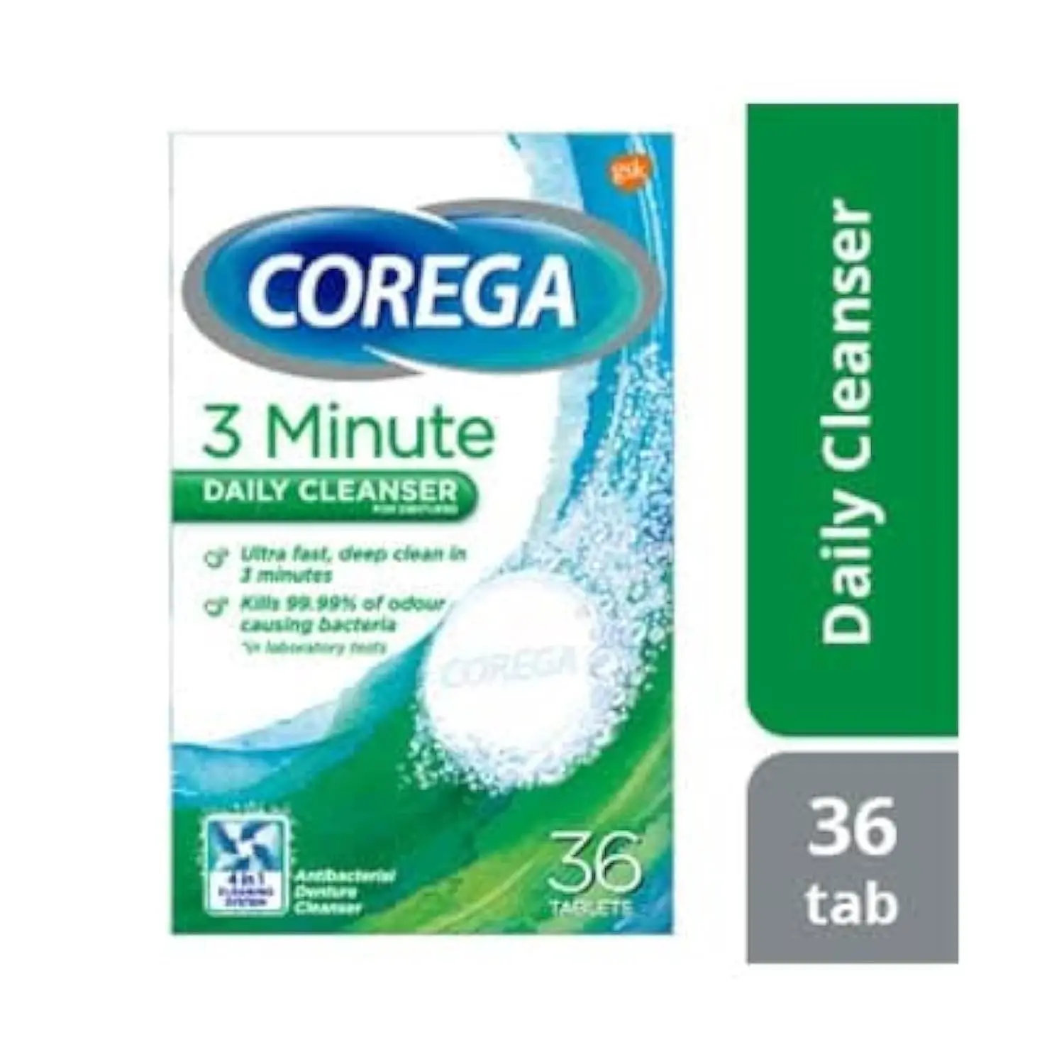 Corega denture cleansing tablets kill germs, keep your mouth fresh all day, and are gentle enough for daily oral hygiene.