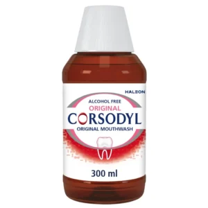 Corsodyl mouthwash with chlorhexidine treats early signs of gum disease, bleeding gums, mouth ulcers and promotes healing after dental treatment.