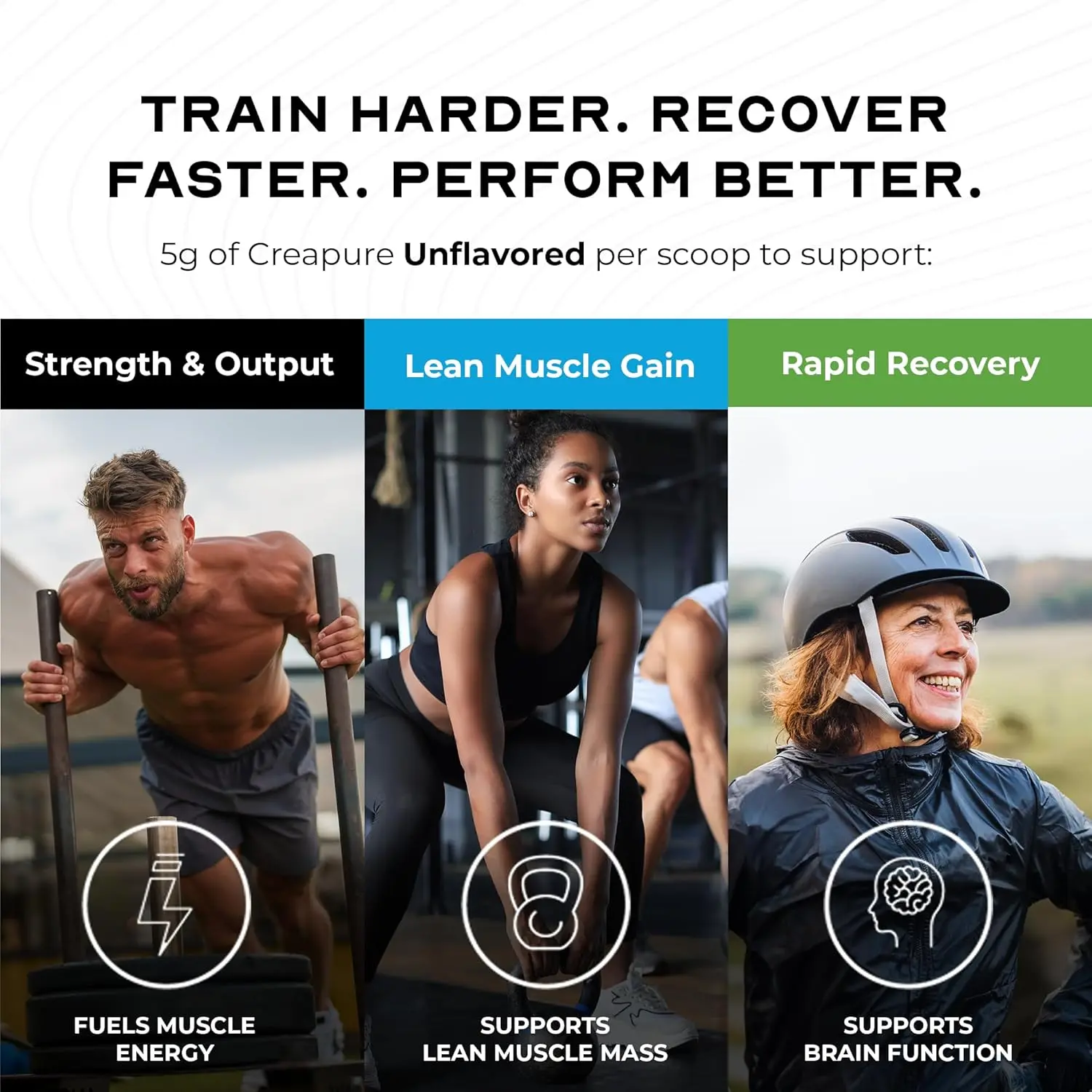 Muscle Feast Creapure creatine monohydrate powder promotes muscle growth, endurance, and faster recovery, perfect for vegan and keto diets.