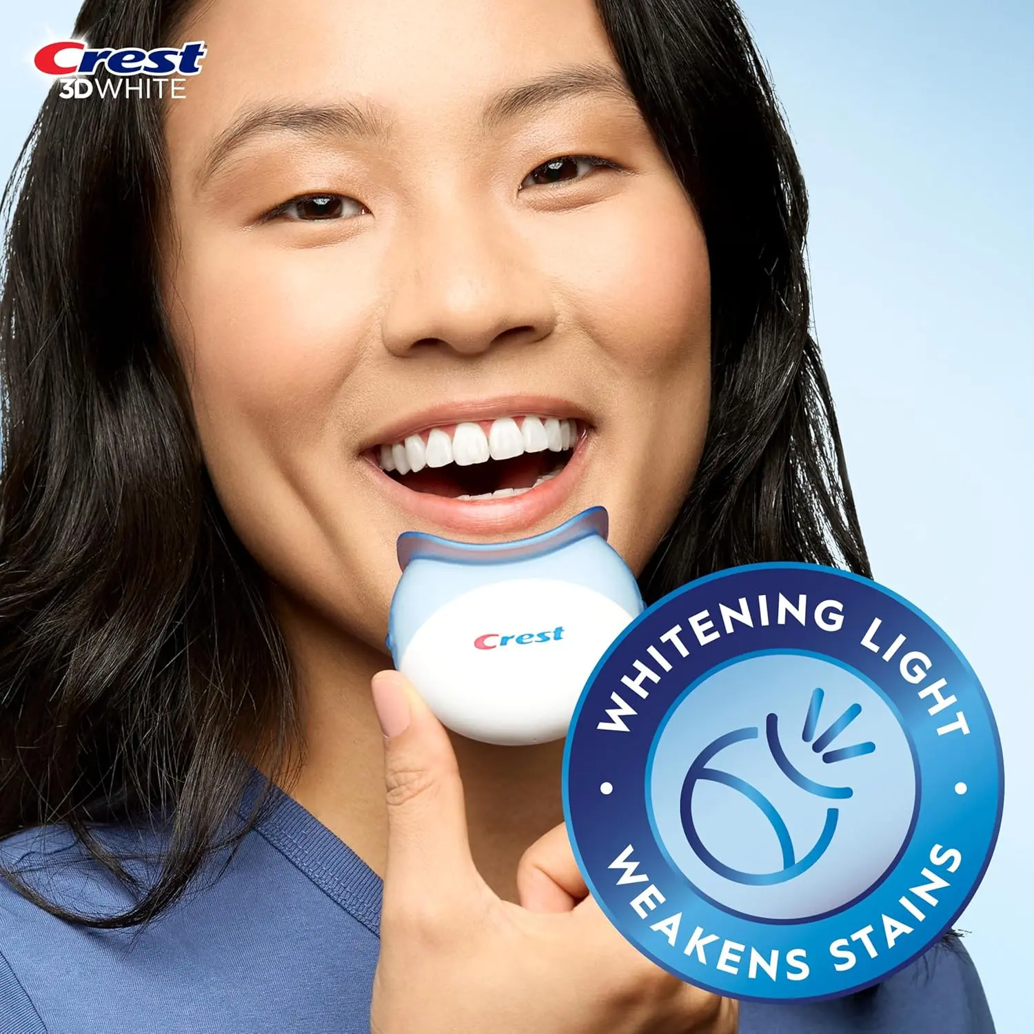 Achieve a 34 levels whiter smile in just 20 days with Crest 3D Whitestrips Radiant Express teeth whitening kit, featuring professional-level whitening power and Advanced Seal Technology for a no-slip grip.