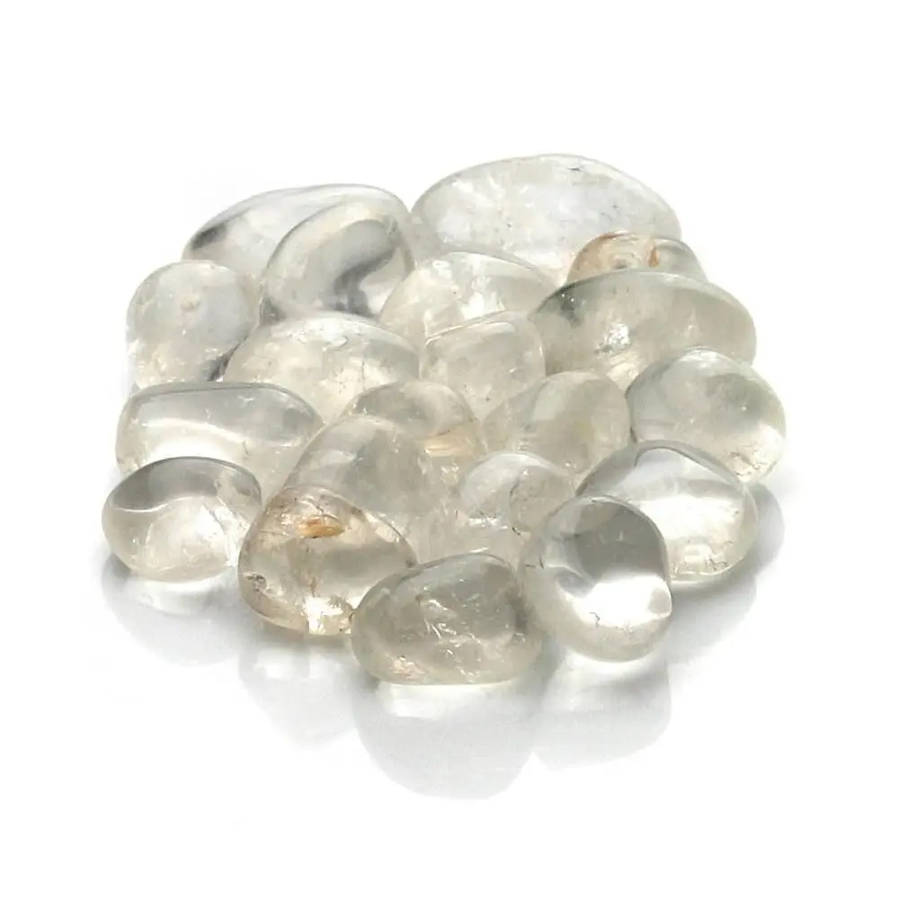LAMARE brand natural crystal quartz tumbled stones, approximately 80 grams with 4 to 6 pieces.