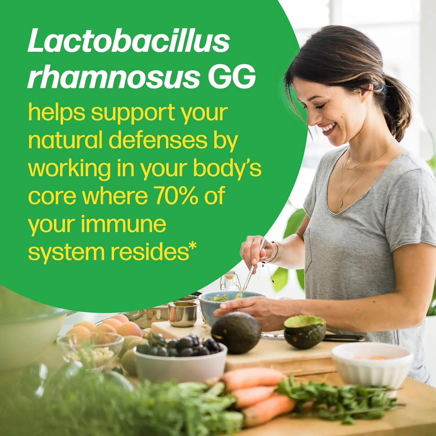 Culturelle Pro Strength probiotic capsules support digestive health, reduce occasional gas, bloating, and diarrhea, and are gluten and soy free.