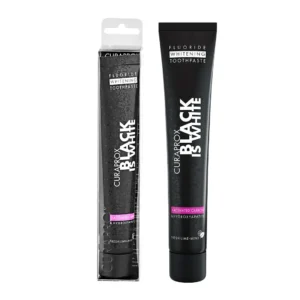 This is a pack of Curaprox Black Is White toothbrushes with ultra-soft CUREN filaments, designed for gentle and effective cleaning of sensitive teeth and gums.