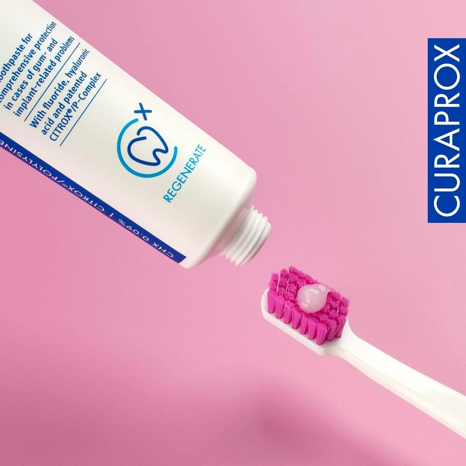 Curaprox PerioPlus+ Support toothpaste with chlorhexidine and hyaluronic acid promotes healthy gums, plaque control, and fresh breath for optimal oral care.