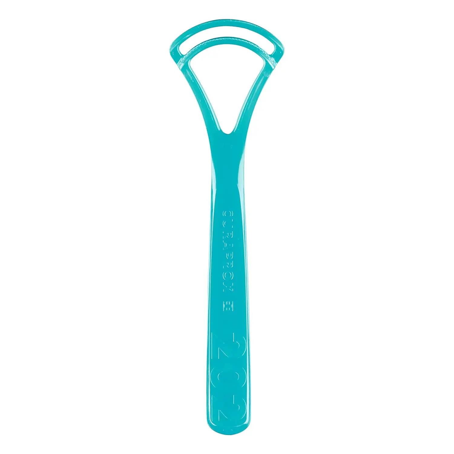 The Curaprox double-bladed tongue cleaner gently removes bacteria for fresher breath and improved oral hygiene, featuring a comfortable and durable Swiss-made design.