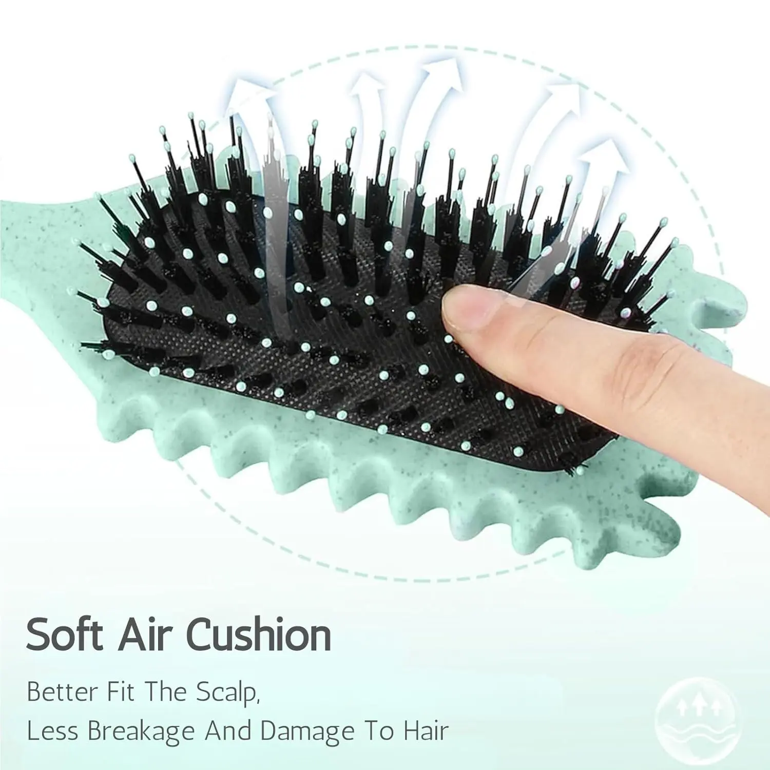 This curl defining brush detangles, shapes, and styles curly hair of all types while gently massaging the scalp to promote healthy hair growth.