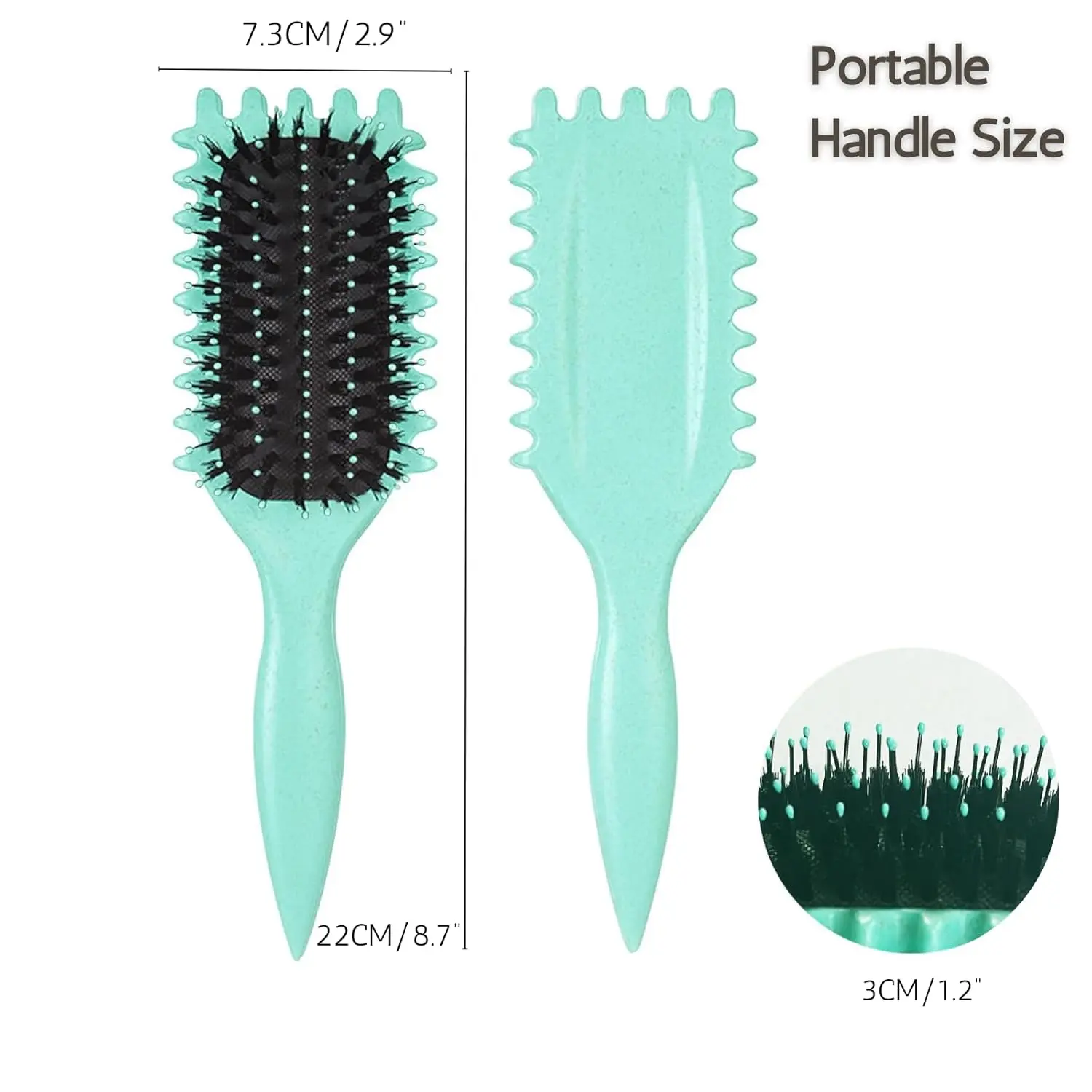 This curl defining brush detangles, shapes, and styles curly hair of all types while gently massaging the scalp to promote healthy hair growth.