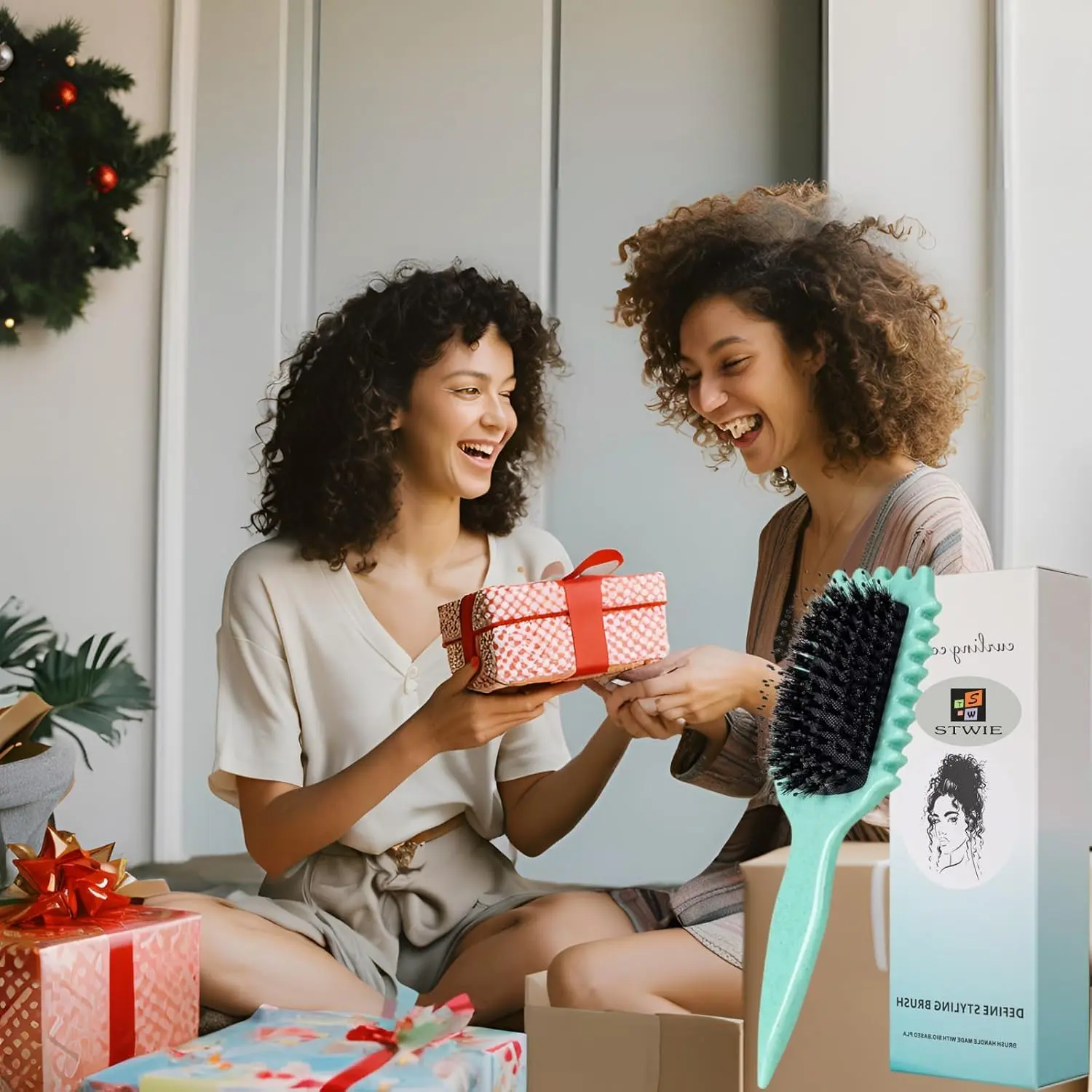 This curl defining brush detangles, shapes, and styles curly hair of all types while gently massaging the scalp to promote healthy hair growth.