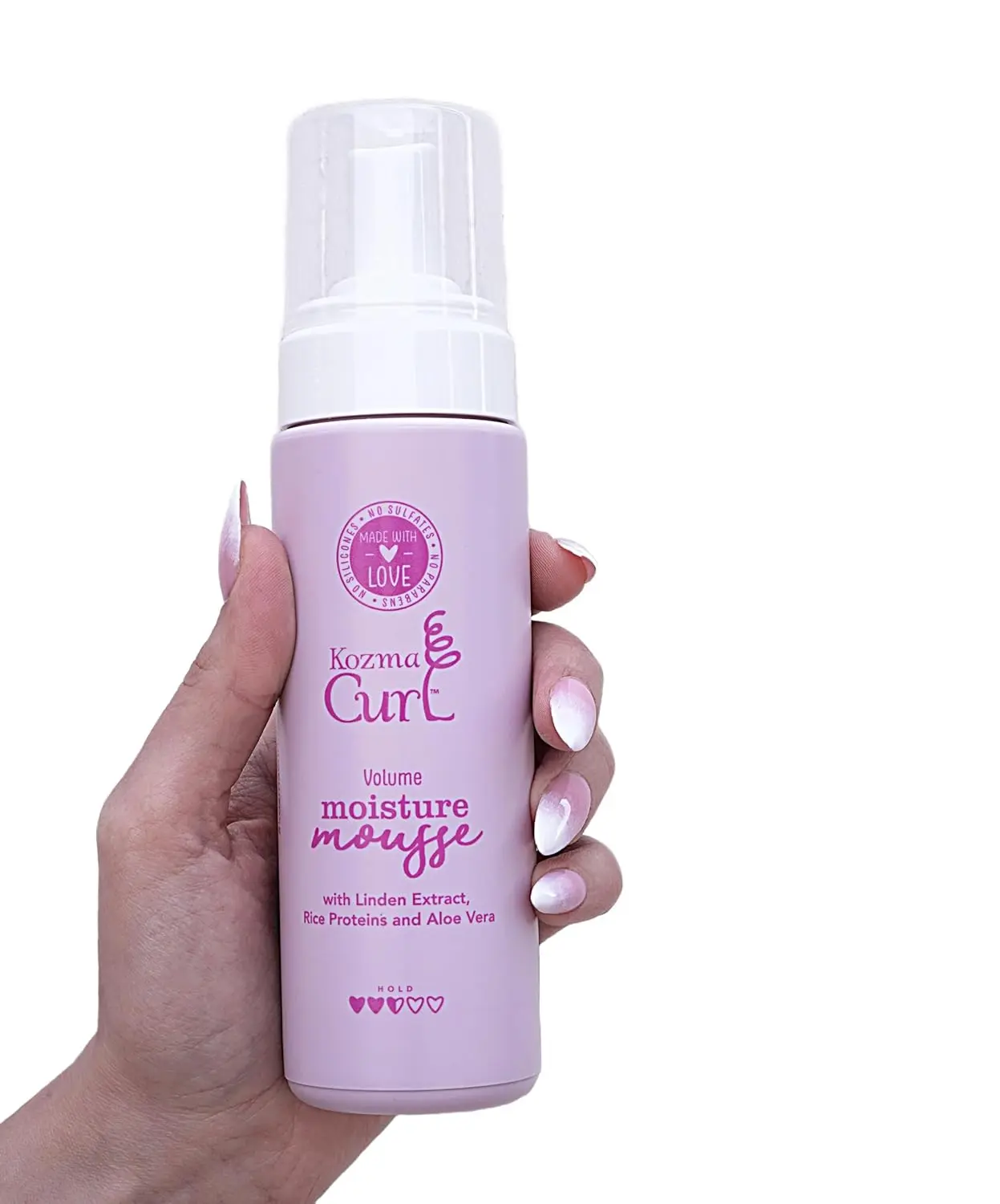 Kozma curl volume mousse enhances curls and waves with lightweight moisture and medium hold for frizz-free definition.