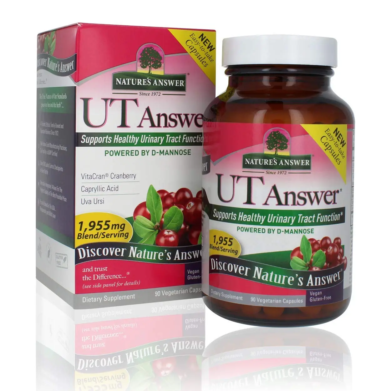 Nature's Answer D-Mannose capsules provide healthy urinary tract support in an easy-to-take vegetarian dietary supplement.