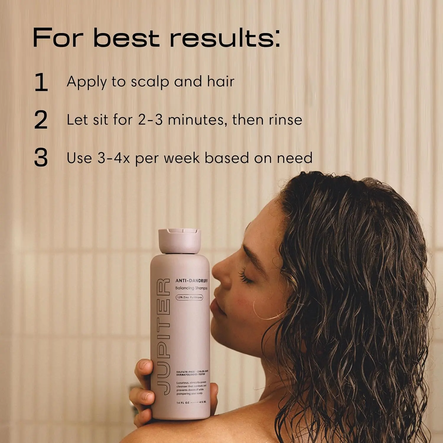 Jupiter anti-dandruff scalp serum with zinc pyrithione, salicylic acid, aloe vera, and green tea relieves itching, flaking, and irritation for oily and dry scalps.