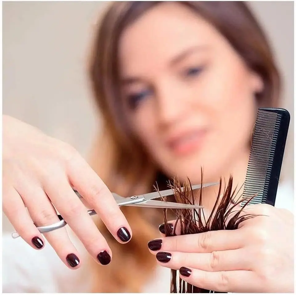 This image showcases DANIAL professional hair cutting scissors made of stainless steel, ideal for salon, barber, and home use for men and women.