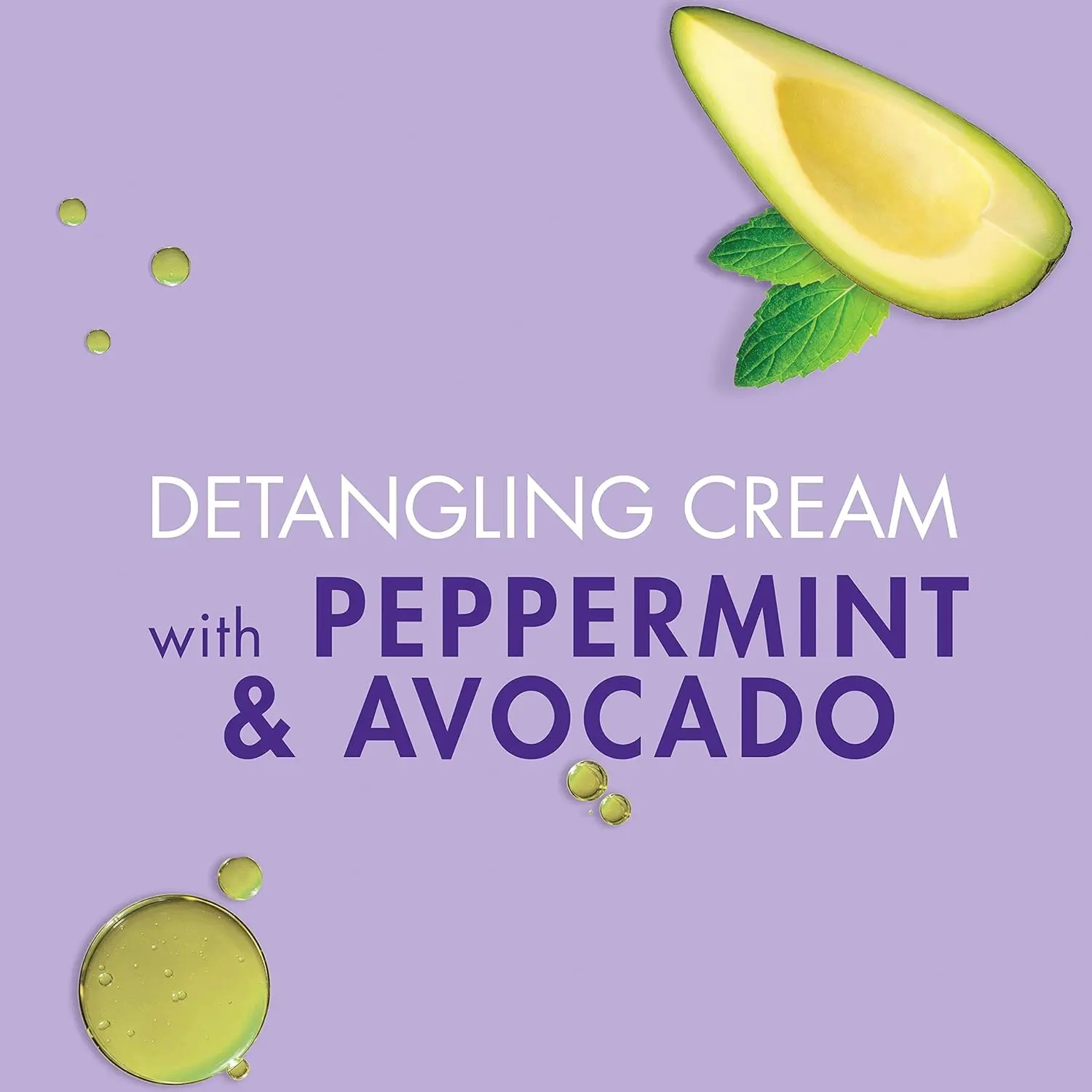 Bottle of Dark and Lovely Detangling Cream with avocado and peppermint oil, designed for softening and conditioning hair during take down of braids, weaves, wigs, and locs.