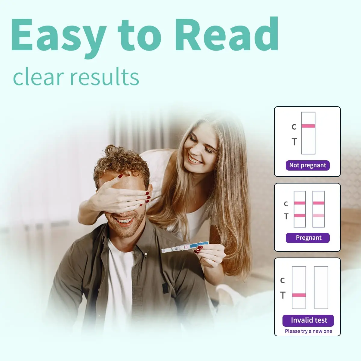 DAVID early detection pregnancy test kit with 6 midstream tests and 10 test strips, providing accurate results up to 6 days before a missed period.