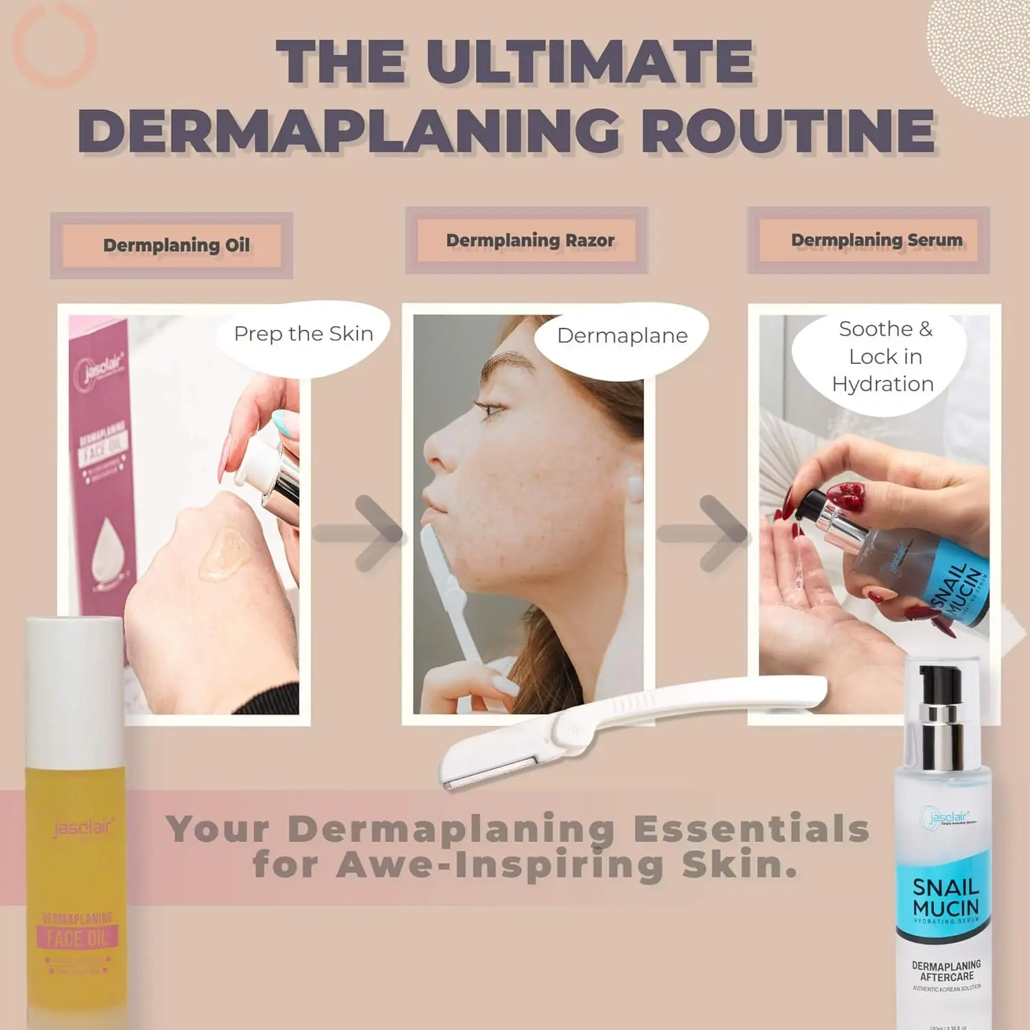 Six dermaplaning razors for women to easily remove peach fuzz and exfoliate the face.