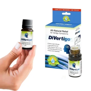 This proper packaged 17 fl oz bottle of DiVertigo liquid drops offers natural relief from vertigo symptoms with its compact and feature-packed construction.