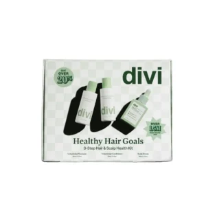 Divi hair goals bundle with volumizing shampoo, conditioner, and scalp serum to promote healthy hair and boost scalp health.