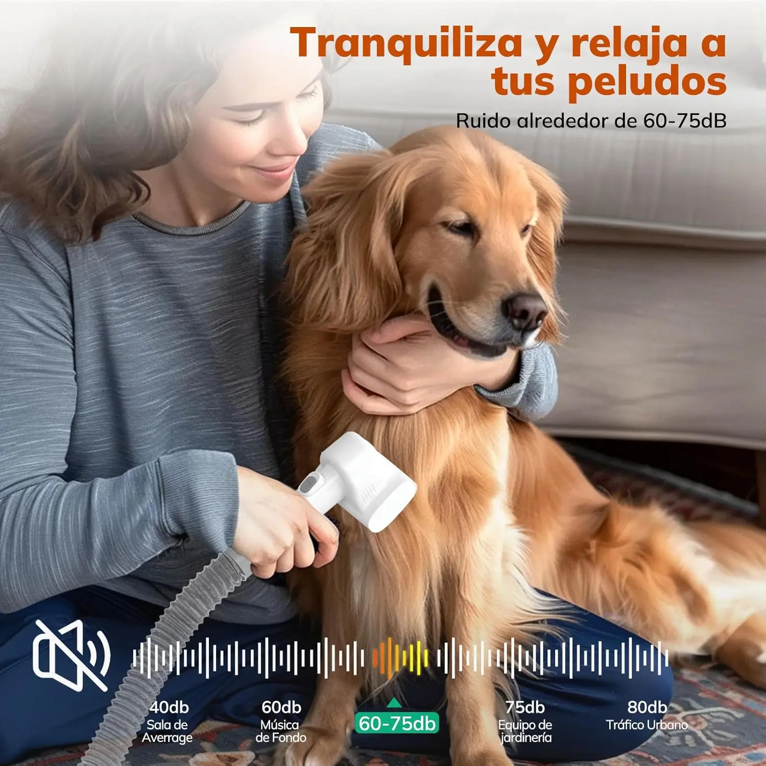 Morpilot dog clipper vacuum kit with powerful 12000 Pa suction, designed to effortlessly remove 99% of loose pet hair during grooming for a comfortable and clean experience.