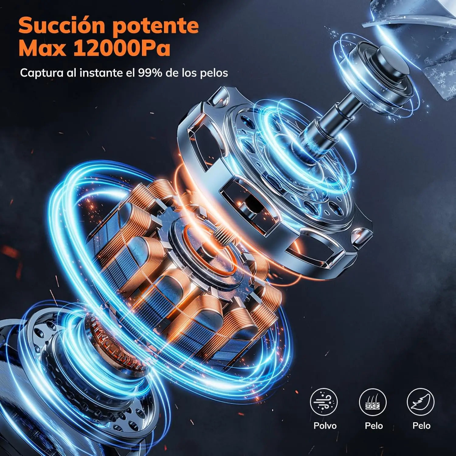 Morpilot dog clipper vacuum kit with powerful 12000 Pa suction, designed to effortlessly remove 99% of loose pet hair during grooming for a comfortable and clean experience.