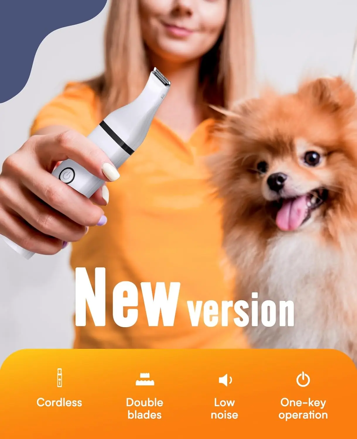 The oneisall cordless dog paw trimmer provides quiet and safe grooming for small areas like paws, ears, and eyes.