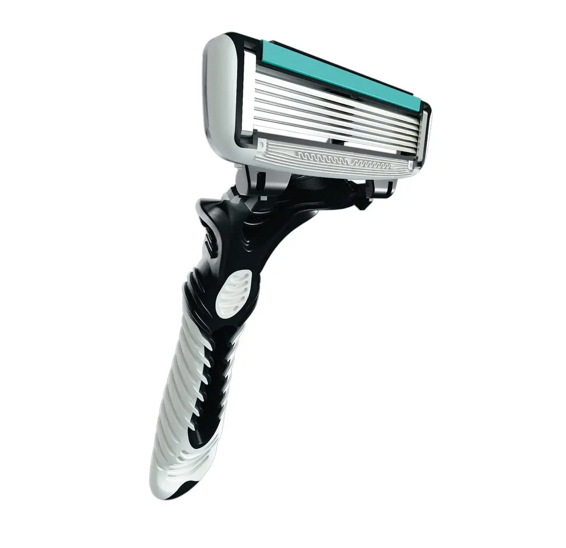 This image shows a pack of Dorco Pace 6 disposable razors for men, featuring six blades, a pivoting head, and an ergonomic handle for a comfortable shave.