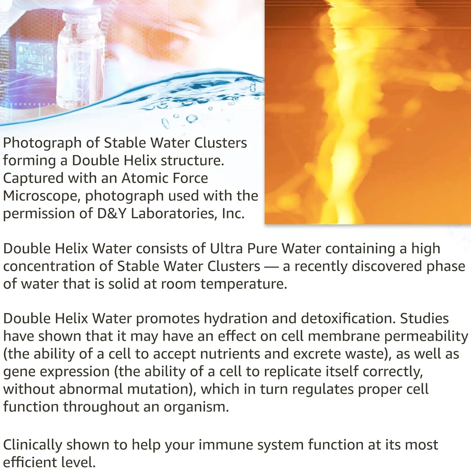 Image showing a pack of two 15ml bottles of Double Helix Water.