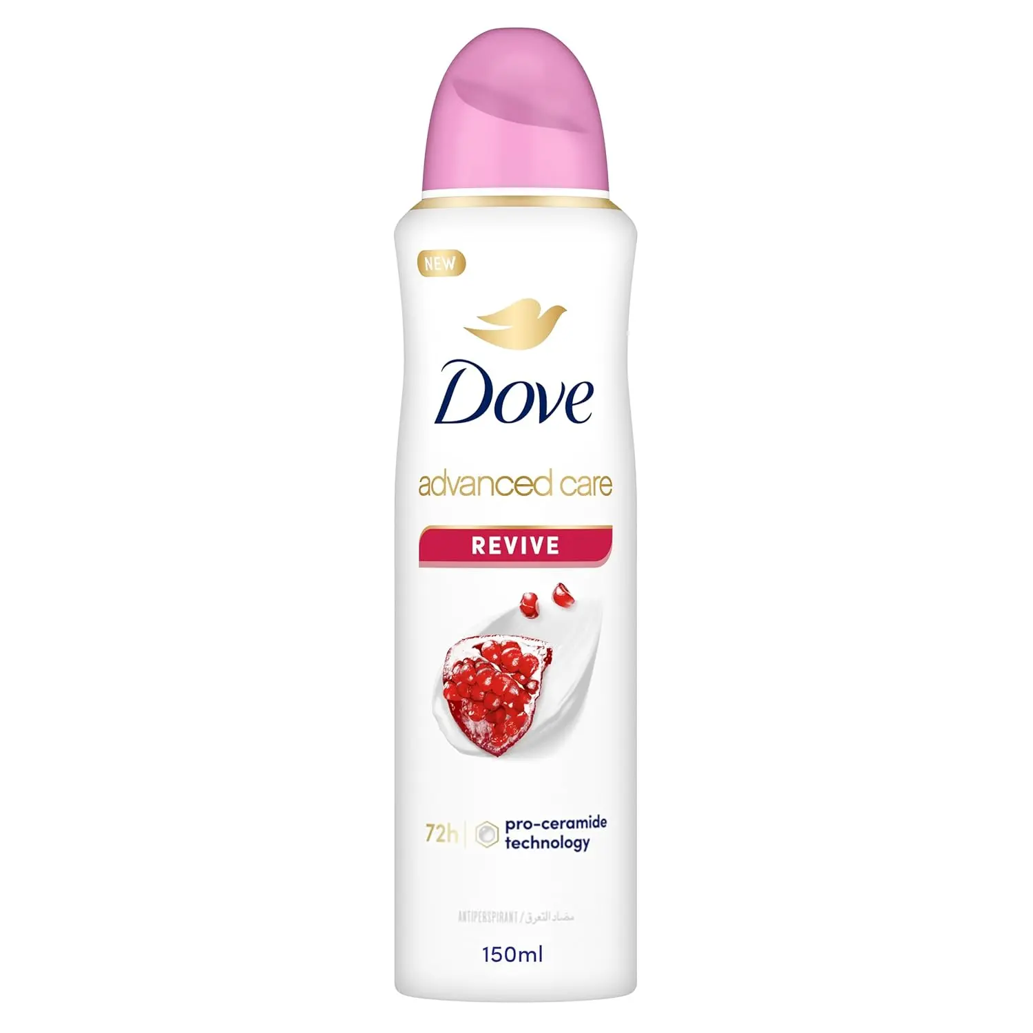 Dove Advanced Care Revive antiperspirant deodorant spray provides 72-hour sweat and odor protection, while moisturizing and soothing skin with Pro-Ceramide Technology after shaving.