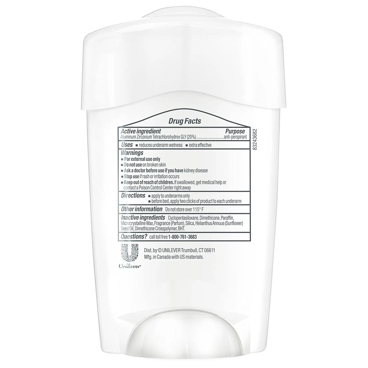 Dove Clinical Protection Original Clean antiperspirant deodorant providing up to 48 hours of clinical strength protection and containing 1/4 moisturizers for great underarm care.