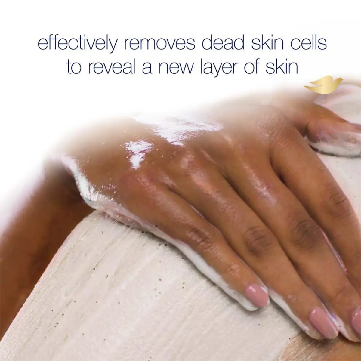 Dove Macadamia and Rice Milk body scrub gently exfoliates to reveal smoother, more radiant skin while restoring natural nutrients.